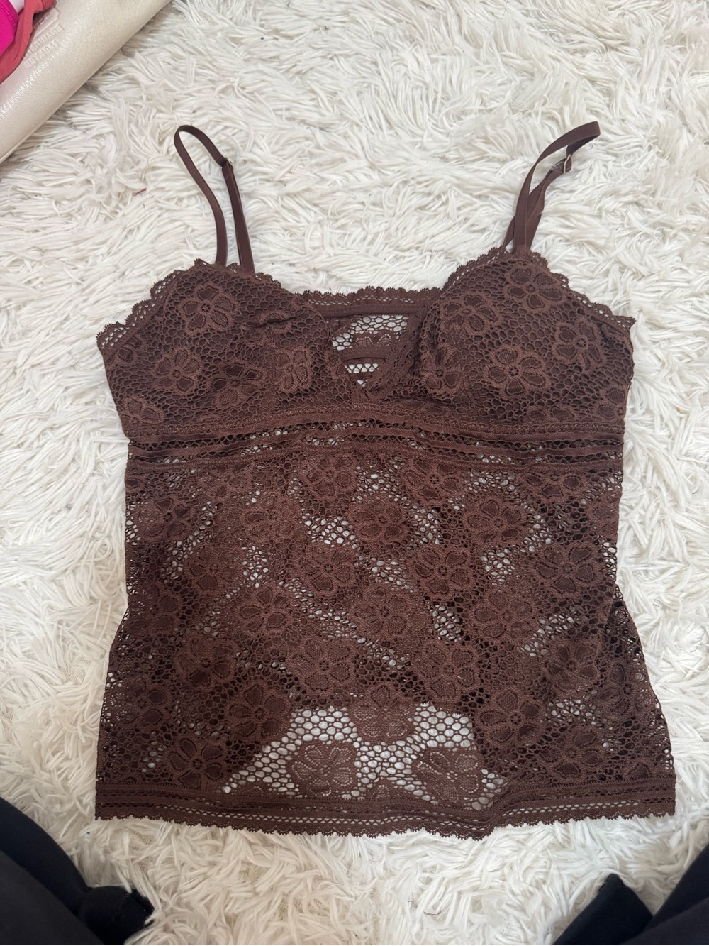 Aerie Lace Floral Cami Tank Top